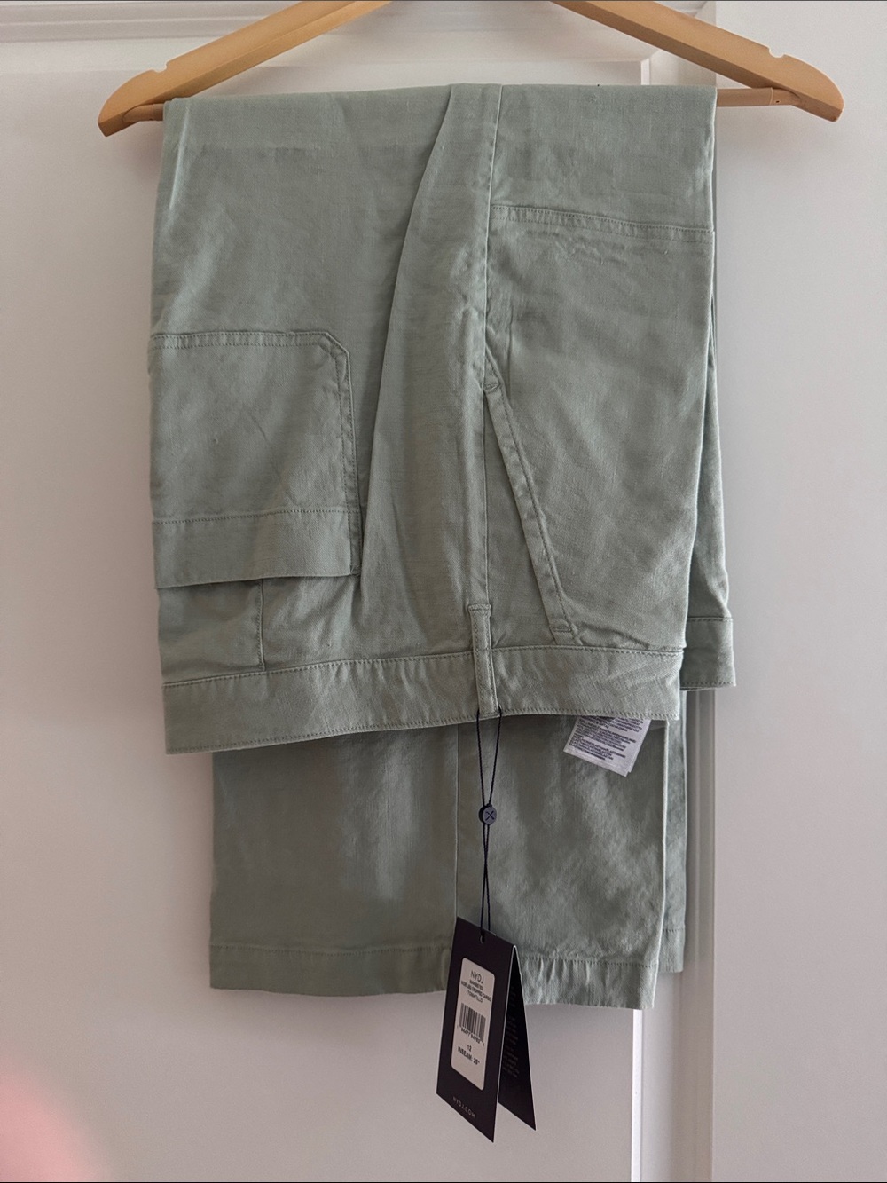 NYDJ Light Sage Utility Cotton Pants